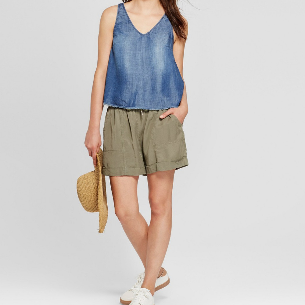 Denim Chambray Top